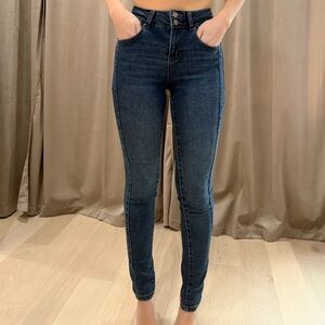 Fashion Nova Dark Blue Skinny Jeans